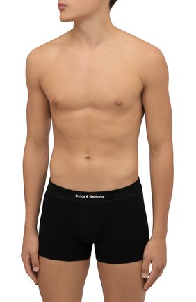 Мужские хлопковые боксеры DOLCE & GABBANA черного цвета по цене 5170 руб., арт. M4D31J/0UAIG | Фото 2 Мужские хлопковые боксеры DOLCE & GABBANA черного цвета, арт. M4D31J/0UAIG | Фото 2 (Материал внешний: Хлопок; Кросс-КТ: бельё)