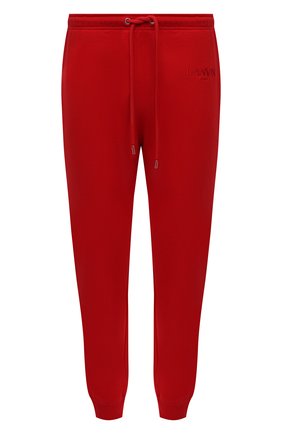 Мужские хлопковые джоггеры LANVIN красного цвета по цене 41750 руб., арт. RM-TR0041-J008-A21 | Фото 1 Мужские хлопковые джоггеры LANVIN красного цвета, арт. RM-TR0041-J008-A21 | Фото 1 (Длина (брюки, джинсы): Стандартные; Материал внешний: Хлопок; Силуэт М (брюки): Джоггеры; Мужское Кросс-КТ: Брюки-трикотаж; Стили: Спорт-шик)