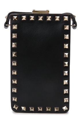 Чехол для телефона rockstud VALENTINO черного цвета по цене 77450 руб., арт. WW2P0W35/NAP | Фото 1 Чехол для телефона rockstud VALENTINO черного цвета, арт. WW2P0W35/NAP | Фото 1 (Женское Кросс-КТ: Кожа iPhone)