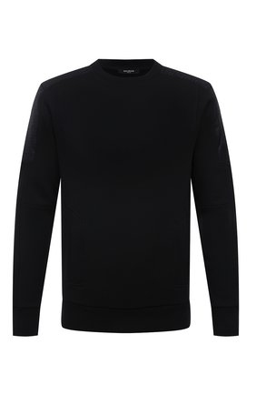 Мужской хлопковый свитшот BALMAIN черного цвета по цене 84300 руб., арт. WH1JQ050/271J | Фото 1 Мужской хлопковый свитшот BALMAIN черного цвета, арт. WH1JQ050/271J | Фото 1 (Длина (для топов): Стандартные; Рукава: Длинные; Материал внешний: Хлопок; Мужское Кросс-КТ: свитшот-одежда; Принт: Без принта; Стили: Спорт-шик)