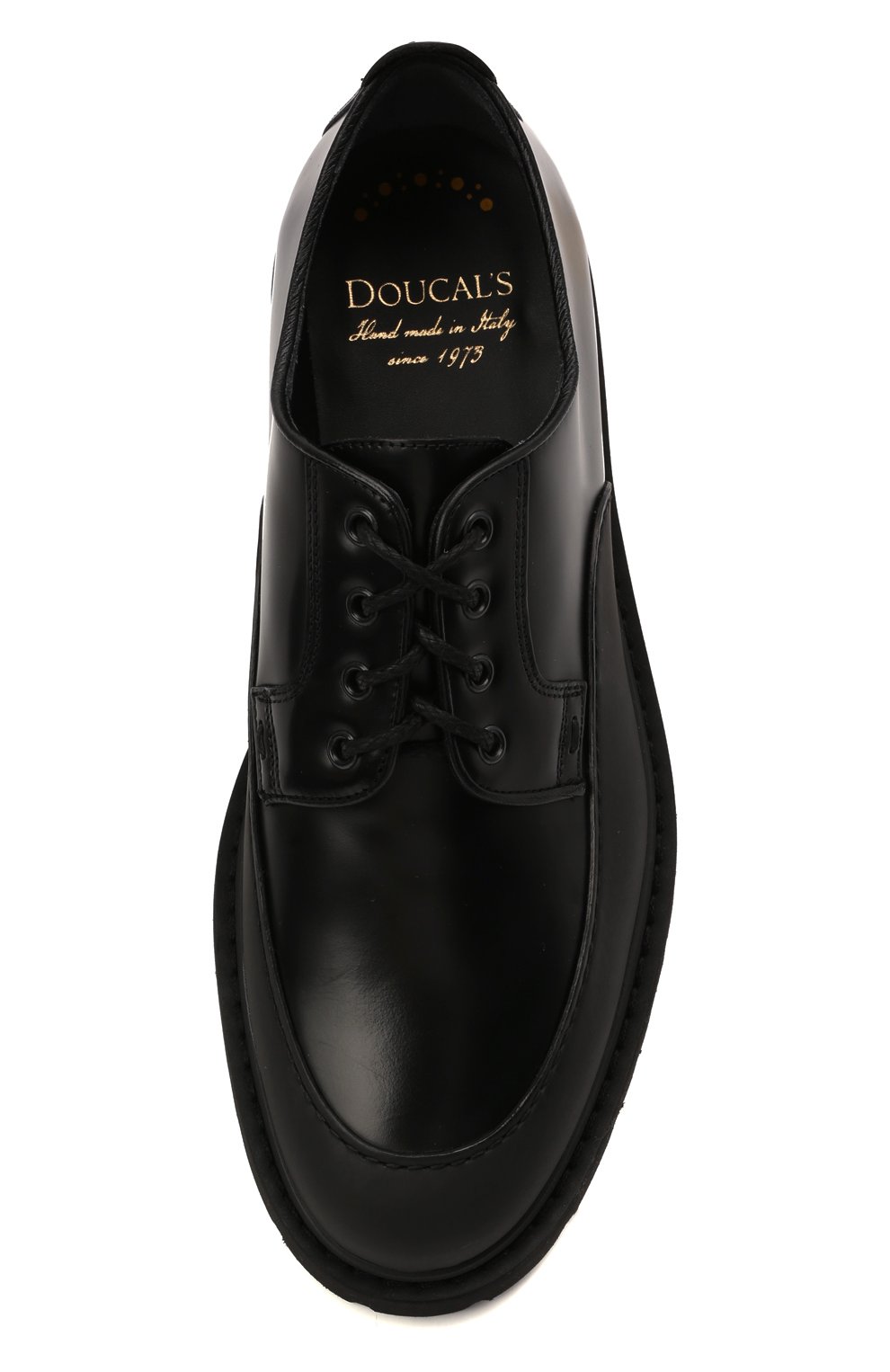 Мужские кожаные дерби DOUCAL'S черного цвета, арт. DU2910CENTPF555NN00 | Фото 5 (Материал внешний: Кожа; Материал внутренний: Натуральная кожа; Стили: Классический)