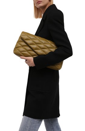Женский клатч sade SAINT LAURENT хаки цвета по цене 874500 тенге, арт. 655004/1EL01 | Фото 2 Женский клатч sade SAINT LAURENT хаки цвета, арт. 655004/1EL01 | Фото 2 (Материал: Натуральная кожа; Женское Кросс-КТ: Клатч-клатчи; Размер: large)