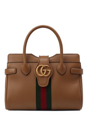 Женская сумка dahlia small GUCCI коричневого цвета по цене 202600 руб., арт. 658450/1U1MT | Фото 1 Женская сумка dahlia small GUCCI коричневого цвета, арт. 658450/1U1MT | Фото 1 (Ремень/цепочка: На ремешке; Материал: Натуральная кожа; Размер: small; Сумки-технические: Сумки top-handle, Сумки через плечо)