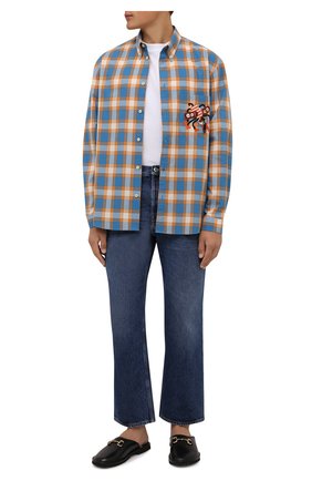 Мужская хлопковая рубашка GUCCI разноцветного цвета по цене 94750 руб., арт. 654884/ZAG0Q | Фото 2 Мужская хлопковая рубашка GUCCI разноцветного цвета, арт. 654884/ZAG0Q | Фото 2 (Длина (для топов): Стандартные; Материал внешний: Хлопок; Рукава: Длинные; Случай: Повседневный; Воротник: Button down; Принт: Клетка; Манжеты: На пуговицах; Стили: Гранж)