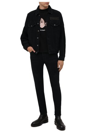 Мужская хлопковая куртка PALM ANGELS черного цвета по цене 59050 руб., арт. PMYE006F21DEN0011010 | Фото 2 Мужская хлопковая куртка PALM ANGELS черного цвета, арт. PMYE006F21DEN0011010 | Фото 2