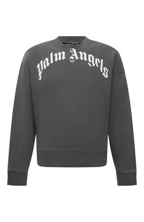 Мужской хлопковый свитшот PALM ANGELS серого цвета по цене 45700 руб., арт. PMBA026F21FLE0041001 | Фото 1 Мужской хлопковый свитшот PALM ANGELS серого цвета, арт. PMBA026F21FLE0041001 | Фото 1