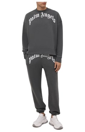 Мужской хлопковый свитшот PALM ANGELS серого цвета по цене 45700 руб., арт. PMBA026F21FLE0041001 | Фото 2 Мужской хлопковый свитшот PALM ANGELS серого цвета, арт. PMBA026F21FLE0041001 | Фото 2