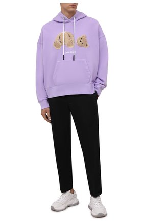 Мужской хлопковое худи PALM ANGELS сиреневого цвета по цене 59050 руб., арт. PMBB058F21FLE0073660 | Фото 2 Мужской хлопковое худи PALM ANGELS сиреневого цвета, арт. PMBB058F21FLE0073660 | Фото 2 (Материал внешний: Хлопок; Длина (для топов): Стандартные; Рукава: Длинные; Мужское Кросс-КТ: Худи-одежда; Принт: С принтом; Стили: Спорт-шик)