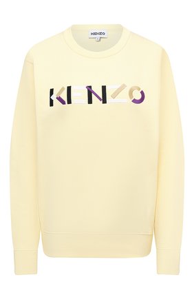 Женский хлопковый свитшот KENZO желтого цвета по цене 22200 руб., арт. FB62SW8204M0 | Фото 1 Женский хлопковый свитшот KENZO желтого цвета, арт. FB62SW8204M0 | Фото 1 (Рукава: Длинные; Материал внешний: Хлопок; Длина (для топов): Стандартные; Женское Кросс-КТ: Свитшот-одежда; Стили: Спорт-шик)