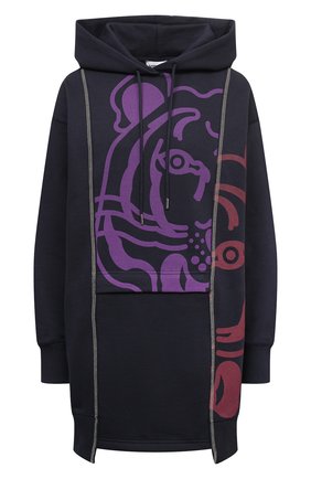 Женское хлопковое платье KENZO темно-синего цвета по цене 39850 руб., арт. FB62R08034M0 | Фото 1 Женское хлопковое платье KENZO темно-синего цвета, арт. FB62R08034M0 | Фото 1