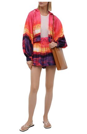 Женские льняные шорты ZIMMERMANN розового цвета по цене 29950 руб., арт. 1547ASHE | Фото 2 Женские льняные шорты ZIMMERMANN розового цвета, арт. 1547ASHE | Фото 2 (Длина Ж (юбки, платья, шорты): Мини; Материал внешний: Лен; Женское Кросс-КТ: Шорты-одежда; Стили: Спорт-шик)