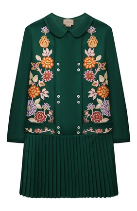 Детское шерстяное платье GUCCI зеленого цвета по цене 129000 руб., арт. 657674/ZAHA5 | Фото 1 Детское шерстяное платье GUCCI зеленого цвета, арт. 657674/ZAHA5 | Фото 1