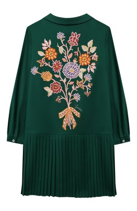 Детское шерстяное платье GUCCI зеленого цвета по цене 129000 руб., арт. 657674/ZAHA5 | Фото 2 Детское шерстяное платье GUCCI зеленого цвета, арт. 657674/ZAHA5 | Фото 2