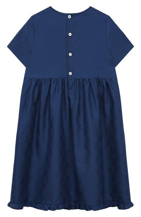 Женский хлопковое платье GUCCI синего цвета, арт. 657943/XWAQA | Фото 2