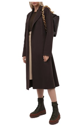 Женские кожаные ботинки carinne MONCLER хаки цвета по цене 69200 руб., арт. G2-09B-4F715-00-019A6 | Фото 2 Женские кожаные ботинки carinne MONCLER хаки цвета, арт. G2-09B-4F715-00-019A6 | Фото 2 (Материал внутренний: Натуральная кожа; Каблук высота: Низкий; Подошва: Платформа; Женское Кросс-КТ: Военные ботинки; Материал внешний: Кожа)
