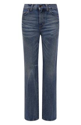 Женские джинсы SAINT LAURENT синего цвета по цене 56700 руб., арт. 659939/Y863C | Фото 1 Женские джинсы SAINT LAURENT синего цвета, арт. 659939/Y863C | Фото 1 (Материал внешний: Хлопок; Длина (брюки, джинсы): Стандартные; Кросс-КТ: Деним; Силуэт Ж (брюки и джинсы): Прямые; Детали: Потертости; Стили: Кэжуэл)
