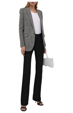 Женский шерстяной жакет SAINT LAURENT серого цвета по цене 209500 руб., арт. 517740/Y7B76 | Фото 2 Женский шерстяной жакет SAINT LAURENT серого цвета, арт. 517740/Y7B76 | Фото 2 (Материал подклада: Шелк; Длина (для топов): Стандартные; Материал внешний: Шерсть; Рукава: Длинные; Женское Кросс-КТ: Жакет-одежда; 1-2-бортные: Однобортные; Стили: Кэжуэл; Случай: Повседневный)