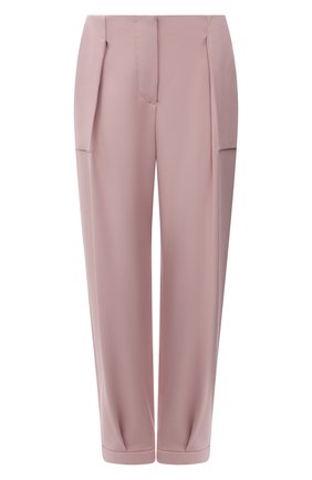 Женские брюки из вискозы GIORGIO ARMANI светло-розового цвета по цене 98950 руб., арт. 1WHPP0JT/T02MM | Фото 1 Женские брюки из вискозы GIORGIO ARMANI светло-розового цвета, арт. 1WHPP0JT/T02MM | Фото 1 (Длина (брюки, джинсы): Стандартные; Материал внешний: Вискоза; Женское Кросс-КТ: Брюки-одежда; Силуэт Ж (брюки и джинсы): Прямые; Стили: Романтичный)