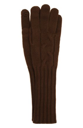 Женские кашемировые перчатки LORO PIANA коричневого цвета, арт. FAI8570 | Фото 1 (Материал: Кашемир, Шерсть, Текстиль; Кросс-КТ: Трикотаж; Длина (верхняя одежда): Длинные)