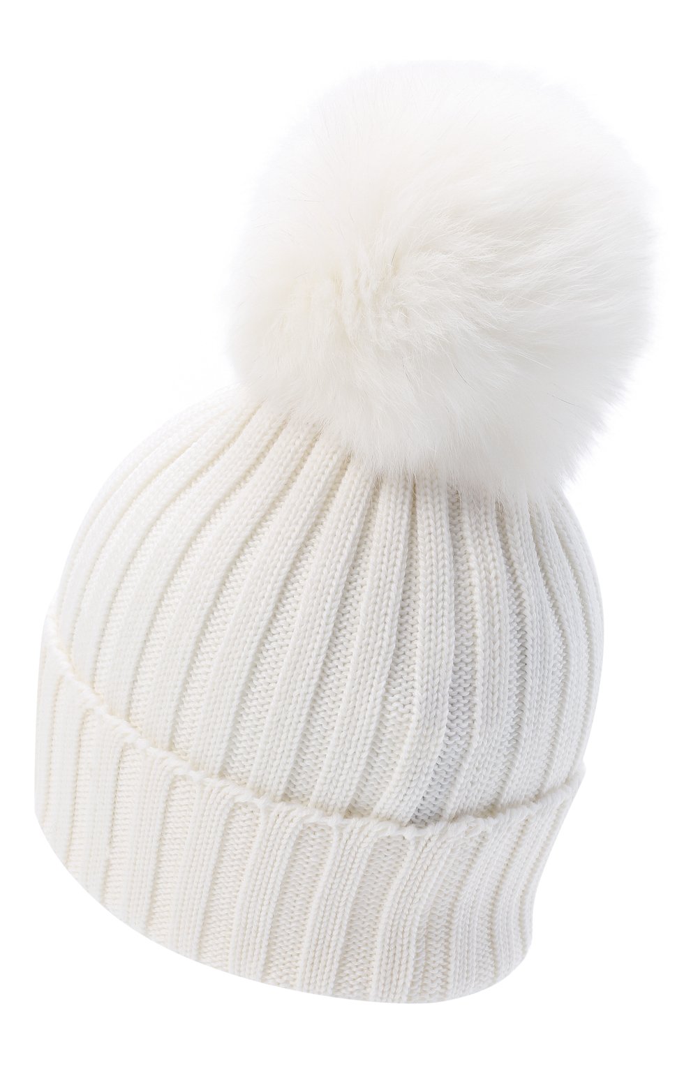 Женская шерстяная шапка MONCLER белого цвета, арт. G2-093-3B702-01-A9327 | Фото 3 (Материал: Текстиль, Шерсть)