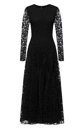 Женское платье из вискозы и хлопка VALENTINO черного цвета по цене 375500 руб., арт. WB3VAWM21EC | Фото 1 Женское платье из вискозы и хлопка VALENTINO черного цвета, арт. WB3VAWM21EC | Фото 1 (Рукава: Длинные; Материал подклада: Вискоза; Материал внешний: Вискоза, Хлопок; Длина Ж (юбки, платья, шорты): Миди; Женское Кросс-КТ: Платье-одежда; Стили: Романтичный; Случай: Вечерний)