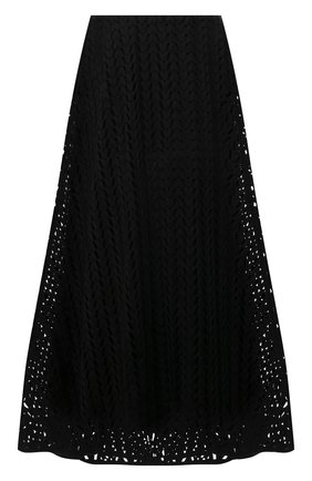 Женская юбка из хлопка и вискозы VALENTINO черного цвета по цене 279500 руб., арт. WB3RA7Z06JP | Фото 1 Женская юбка из хлопка и вискозы VALENTINO черного цвета, арт. WB3RA7Z06JP | Фото 1 (Материал внешний: Хлопок; Материал подклада: Вискоза; Длина Ж (юбки, платья, шорты): Миди; Женское Кросс-КТ: Юбка-одежда; Стили: Романтичный)