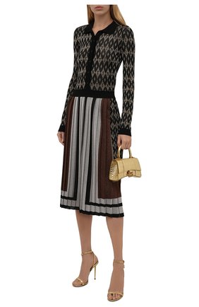 Женское платье из вискозы VALENTINO коричневого цвета по цене 212000 руб., арт. WB3KD06V6ML | Фото 2 Женское платье из вискозы VALENTINO коричневого цвета, арт. WB3KD06V6ML | Фото 2 (Рукава: Длинные; Длина Ж (юбки, платья, шорты): Миди; Материал внешний: Вискоза; Женское Кросс-КТ: Платье-одежда; Стили: Кэжуэл; Случай: Повседневный; Кросс-КТ: Трикотаж)