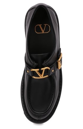 Женские черные кожаные лоферы campsite VALENTINO купить в интернет ...