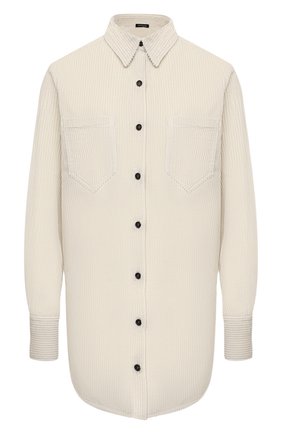 Женская хлопковая рубашка KITON кремвого цвета по цене 86750 руб., арт. D52451K0598A | Фото 1 Женская хлопковая рубашка KITON кремвого цвета, арт. D52451K0598A | Фото 1 (Рукава: Длинные; Материал внешний: Хлопок; Длина (для топов): Удлиненные; Женское Кросс-КТ: Рубашка-одежда; Принт: Без принта; Стили: Кэжуэл)