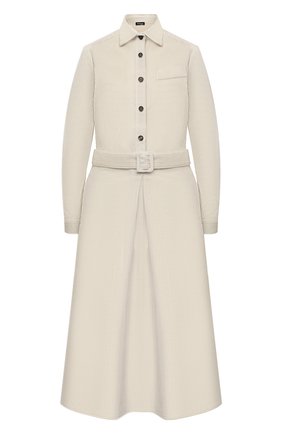 Женское хлопковое платье KITON кремвого цвета по цене 121000 руб., арт. D52315K0598A | Фото 1 Женское хлопковое платье KITON кремвого цвета, арт. D52315K0598A | Фото 1 (Материал внешний: Хлопок; Длина Ж (юбки, платья, шорты): Миди; Рукава: Длинные; Женское Кросс-КТ: Платье-одежда; Стили: Кэжуэл; Случай: Повседневный)