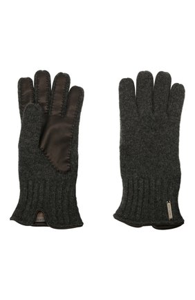 Мужские кашемировые перчатки CORNELIANI темно-серого цвета по цене 26600 руб., арт. 88Q324-1820576/00 | Фото 2 Мужские кашемировые перчатки CORNELIANI темно-серого цвета, арт. 88Q324-1820576/00 | Фото 2