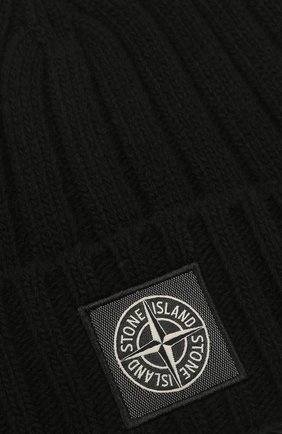Мужская шерстяная шапка STONE ISLAND черного цвета по цене 11200 руб., арт. 7515N24B5 | Фото 3 Мужская шерстяная шапка STONE ISLAND черного цвета, арт. 7515N24B5 | Фото 3 (Материал: Шерсть; Кросс-КТ: Трикотаж)