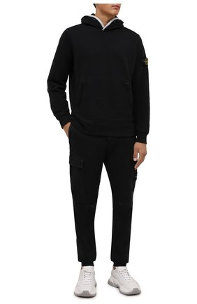 Мужской хлопковое худи STONE ISLAND черного цвета по цене 29950 руб., арт. 751560620 | Фото 2 Мужской хлопковое худи STONE ISLAND черного цвета, арт. 751560620 | Фото 2