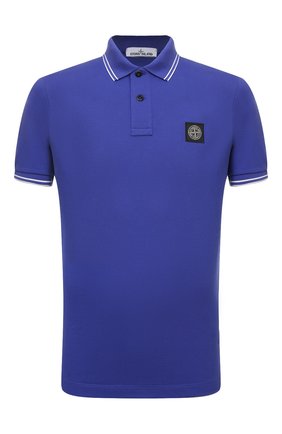 Мужское хлопковое поло STONE ISLAND синего цвета по цене 11950 руб., арт. 751522S18 | Фото 1 Мужское хлопковое поло STONE ISLAND синего цвета, арт. 751522S18 | Фото 1