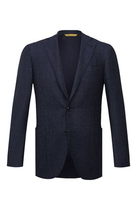 Мужской шерстяной пиджак CANALI темно-синего цвета по цене 99500 руб., арт. 13275/CU03430/112 | Фото 1 Мужской шерстяной пиджак CANALI темно-синего цвета, арт. 13275/CU03430/112 | Фото 1