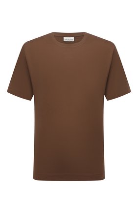 Мужская хлопковая футболка DRIES VAN NOTEN светло-коричневого цвета по цене 12750 руб., арт. 212-021194-3600 | Фото 1 Мужская хлопковая футболка DRIES VAN NOTEN светло-коричневого цвета, арт. 212-021194-3600 | Фото 1 (Рукава: Короткие; Материал внешний: Хлопок; Длина (для топов): Стандартные; Принт: Без принта; Стили: Кэжуэл)
