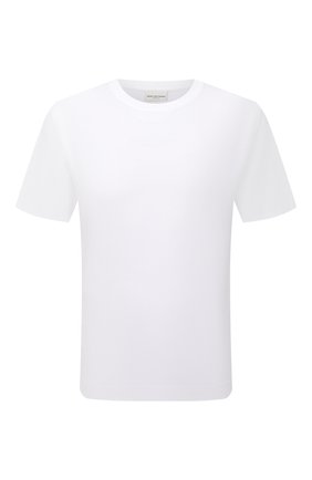 Мужская хлопковая футболка DRIES VAN NOTEN белого цвета, арт. 212-021194-3600 | Фото 1 (Рукава: Короткие; Длина (для топов): Стандартные; Материал внешний: Хлопок; Принт: Без принта; Стили: Кэжуэл)