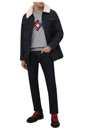 Мужской хлопковый свитшот CANALI серого цвета по цене 24650 руб., арт. T0711/MY01321 | Фото 2 Мужской хлопковый свитшот CANALI серого цвета, арт. T0711/MY01321 | Фото 2