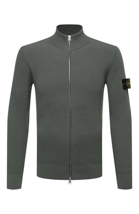 Мужской шерстяной кардиган STONE ISLAND хаки цвета по цене 36300 руб., арт. 7515523C2 | Фото 1 Мужской шерстяной кардиган STONE ISLAND хаки цвета, арт. 7515523C2 | Фото 1