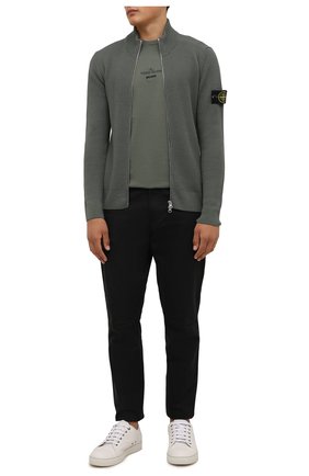 Мужской шерстяной кардиган STONE ISLAND хаки цвета по цене 36300 руб., арт. 7515523C2 | Фото 2 Мужской шерстяной кардиган STONE ISLAND хаки цвета, арт. 7515523C2 | Фото 2