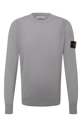 Мужской шерстяной джемпер STONE ISLAND светло-серого цвета по цене 24350 руб., арт. 7515526C4 | Фото 1 Мужской шерстяной джемпер STONE ISLAND светло-серого цвета, арт. 7515526C4 | Фото 1
