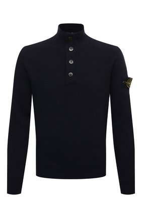 Мужской шерстяной джемпер STONE ISLAND темно-синего цвета по цене 27750 руб., арт. 7515540A3 | Фото 1 Мужской шерстяной джемпер STONE ISLAND темно-синего цвета, арт. 7515540A3 | Фото 1