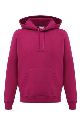 Мужской хлопковое худи SAINT LAURENT фуксия цвета по цене 56700 руб., арт. 666166/YBQZ2 | Фото 1 Мужской хлопковое худи SAINT LAURENT фуксия цвета, арт. 666166/YBQZ2 | Фото 1 (Длина (для топов): Стандартные; Материал внешний: Хлопок; Рукава: Длинные; Мужское Кросс-КТ: Худи-одежда; Принт: С принтом; Стили: Спорт-шик)