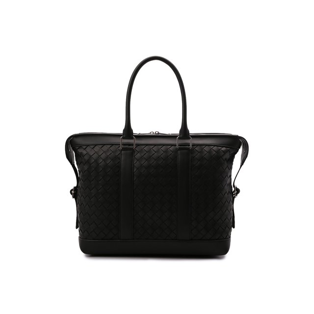 Кожаная сумка-тоут Classic Hidrology Bottega Veneta черного цвета