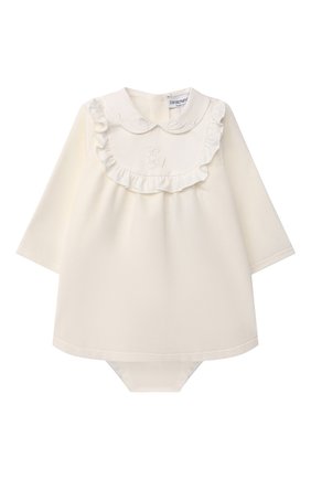 Женский комплект из платья и шорт EMPORIO ARMANI белого цвета по цене 24450 руб., арт. 6KDA03/NN00Z | Фото 1 Женский комплект из платья и шорт EMPORIO ARMANI белого цвета, арт. 6KDA03/NN00Z | Фото 1