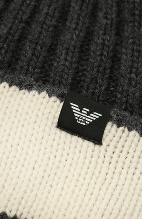 Детский комплект из шапки и шарфа EMPORIO ARMANI серого цвета по цене 22200 руб., арт. 407515/1A767 | Фото 4 Детский комплект из шапки и шарфа EMPORIO ARMANI серого цвета, арт. 407515/1A767 | Фото 4 (Материал: Текстиль, Шерсть, Вискоза)