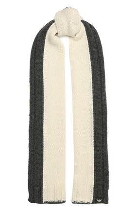 Детский комплект из шапки и шарфа EMPORIO ARMANI серого цвета по цене 22200 руб., арт. 407515/1A767 | Фото 5 Детский комплект из шапки и шарфа EMPORIO ARMANI серого цвета, арт. 407515/1A767 | Фото 5 (Материал: Текстиль, Шерсть, Вискоза)