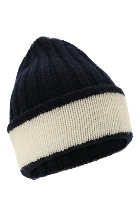 Детский комплект из шапки и шарфа EMPORIO ARMANI синего цвета, арт. 407515/1A767 | Фото 2 (Материал: Шерсть, Текстиль, Вискоза)