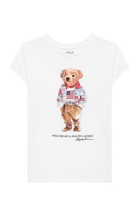 Детская хлопковая футболка POLO RALPH LAUREN белого цвета по цене 3805 руб., арт. 312850649 | Фото 1 Детская хлопковая футболка POLO RALPH LAUREN белого цвета, арт. 312850649 | Фото 1 (Материал внешний: Хлопок; Рукава: Короткие; Ростовка одежда: 5 лет | 110 см, 6 лет | 116 см)