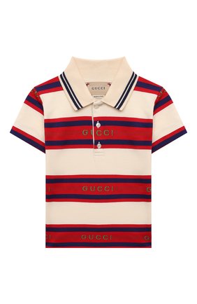 Детский хлопковое поло GUCCI красного цвета по цене 19000 руб., арт. 660748/XJDJ3 | Фото 1 Детский хлопковое поло GUCCI красного цвета, арт. 660748/XJDJ3 | Фото 1 (Рукава: Короткие; Материал внешний: Хлопок)